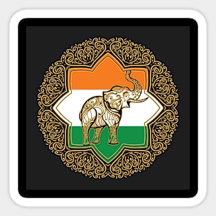 Golden Symbol of Elephantnd Sticker